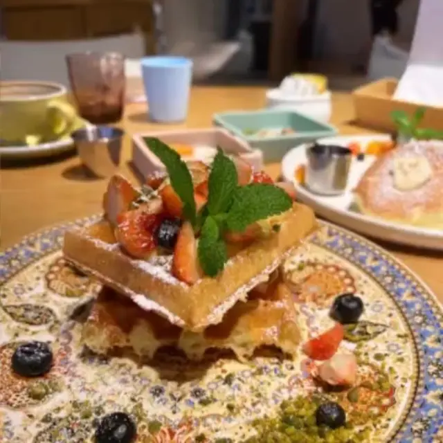 Strawberry and Custer Waffle