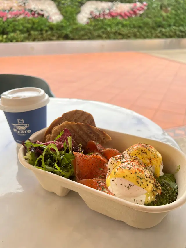 Avocado smoke salmon egg benedict 