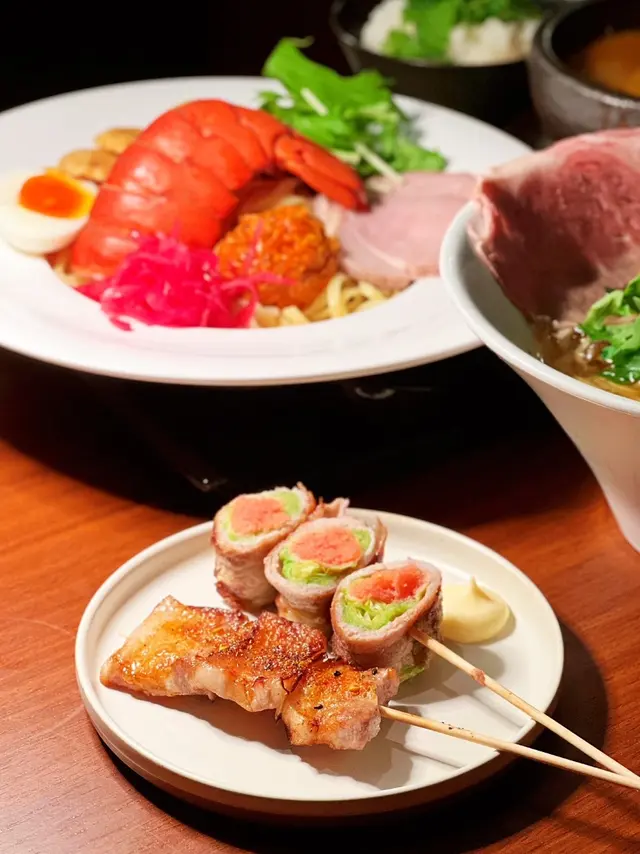 鹽味豚腩 & 生菜明太子卷