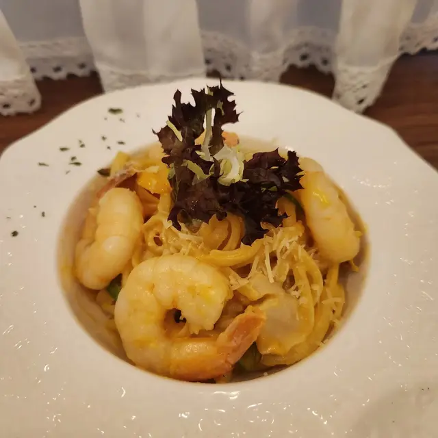 邪惡金沙大蝦扁意粉