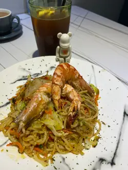 虎虾辣香蒜炒意粉