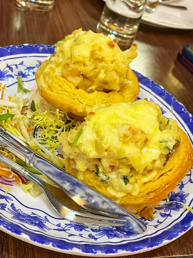 芝士薯茸馬介休焗酥皮