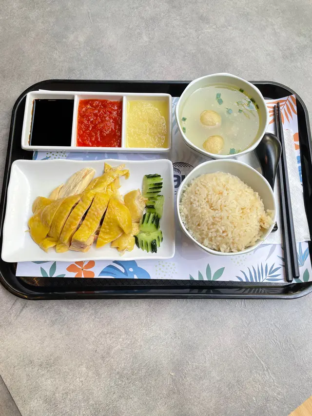 海南雞飯配蘇東魚丸雞湯