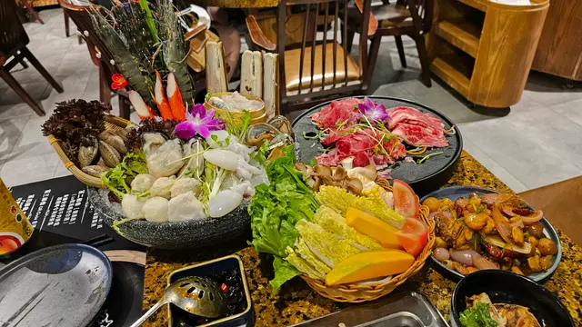 海鮮，牛肉，菜