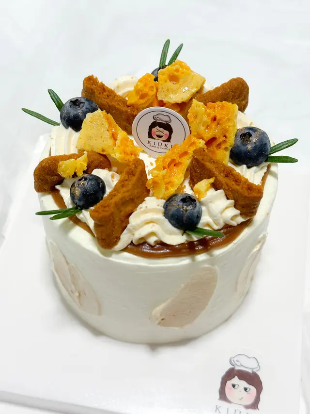 招牌海鹽焦糖 x 伯爵茶戚風(配蜂蜜焦糖脆脆)