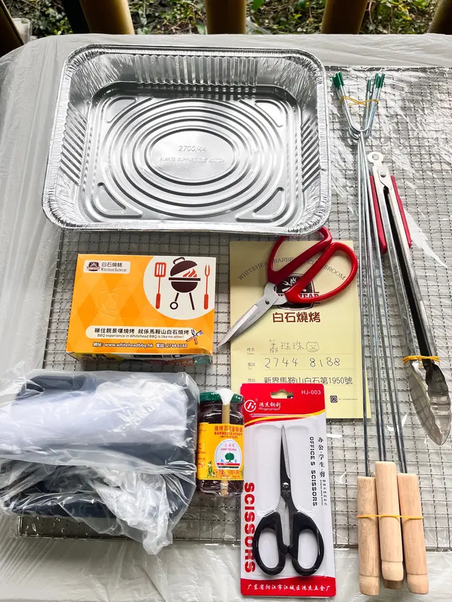 套餐包晒所有燒烤用具,連蜜糖都有🤣