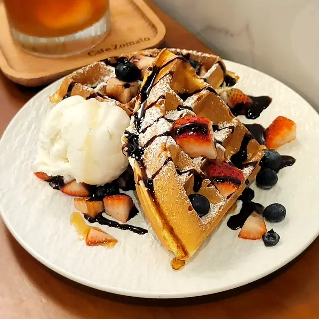 椰子雪糕與窩夫