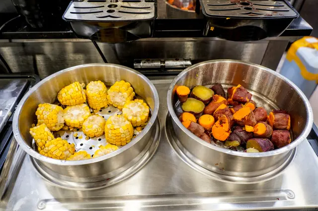 蒸粟米, 蒸番薯