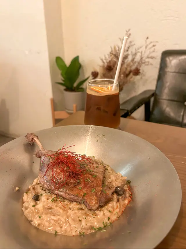 煎封法國油鴨髀牛肝菌意大利飯