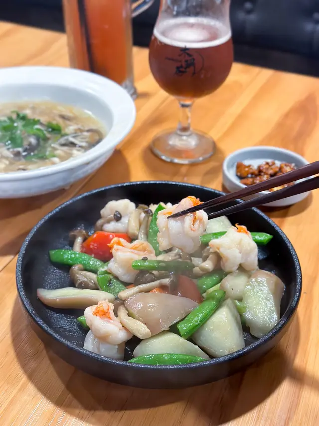 蓮霧甜豆炒蝦球