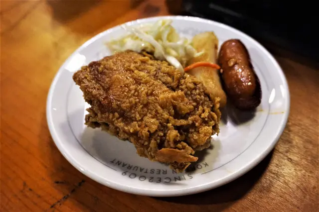 蒜香醬油炸雞+香腸年糕串