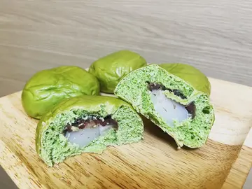 迷你抹茶红豆麻糬包