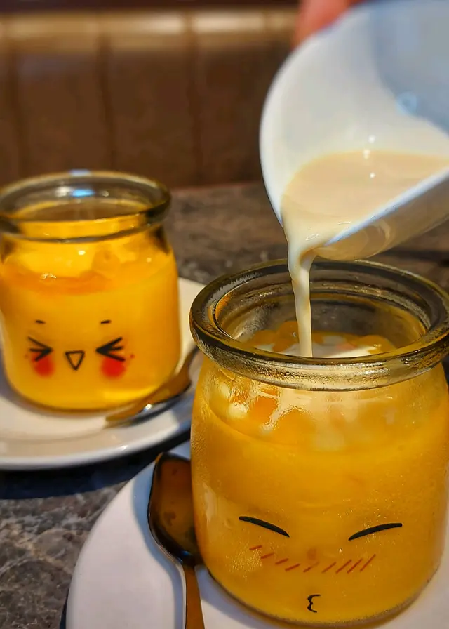 香芒爆爆珠凍布甸杯