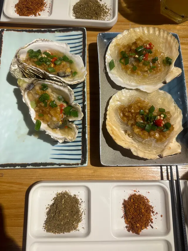 烤生蠔,烤大扇貝