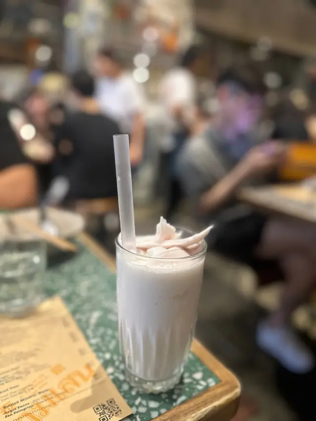 Coconut & soy milk slushie