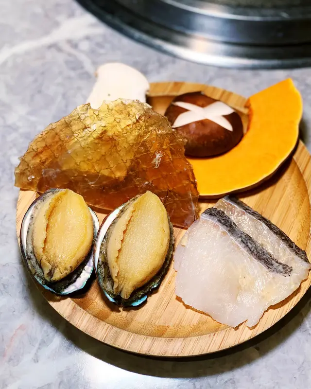 鮑魚、比目魚西京燒、味淋魚干