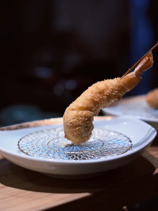 炸天使蝦串