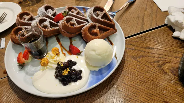 原味黑糖珍珠冰淇淋鬆餅