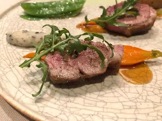 Roasted Averyron baby lamb