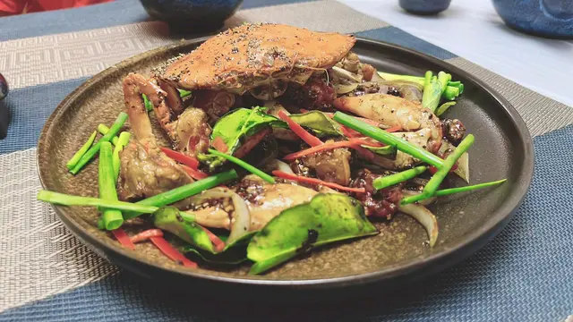 黑胡椒炒蟹膏
