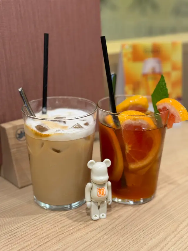 鮮奶咖啡/芒果西柚茶