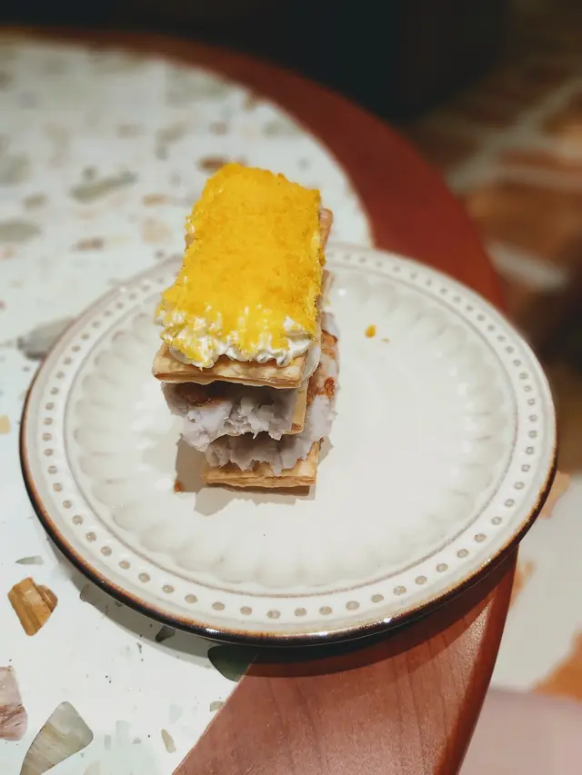 芋泥三Q酥皮拿破崙