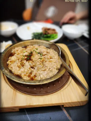 銅盆土魷蒸肉餅（$148）