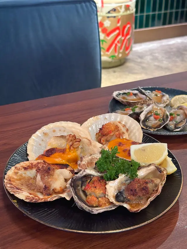 焗蠔、焗帆立貝