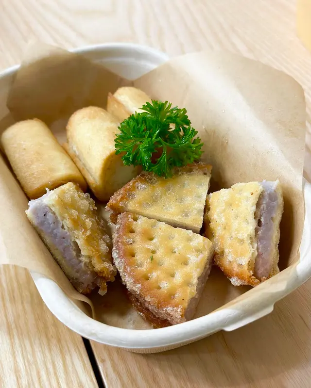 脆炸鮮奶卷 x 古早芋泥二文治 