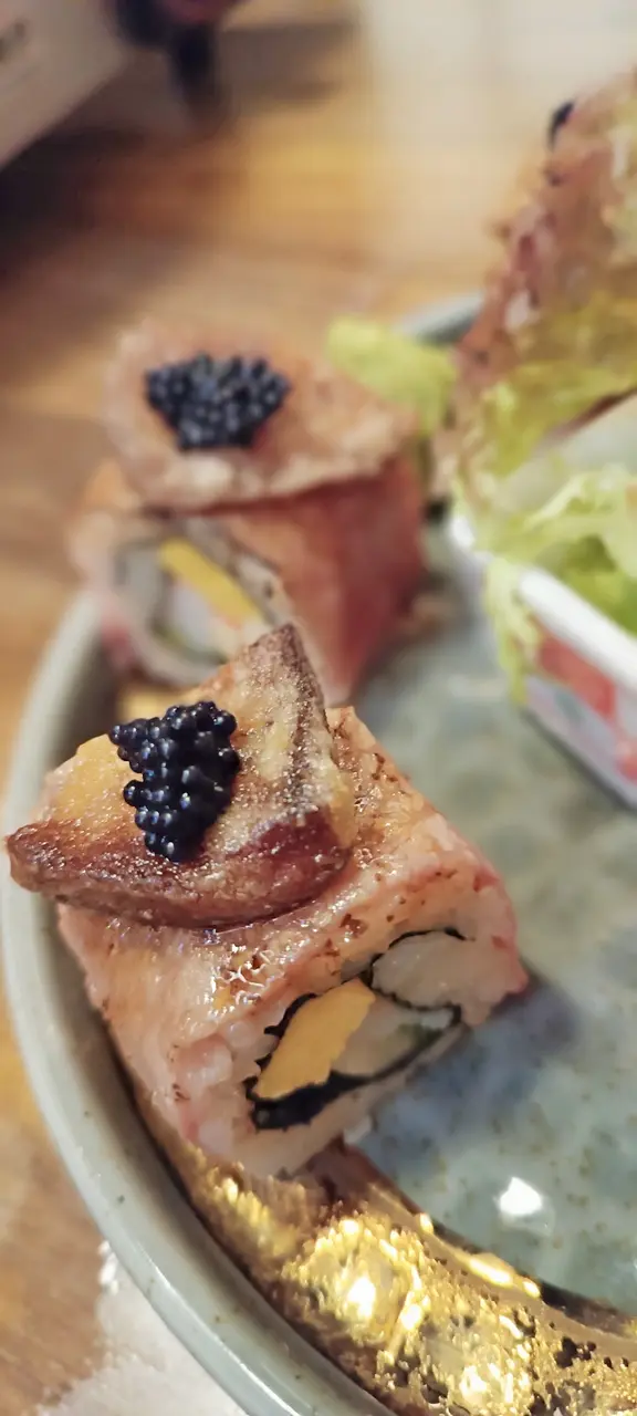 火焰鵝肝A5和牛青蘋果卷