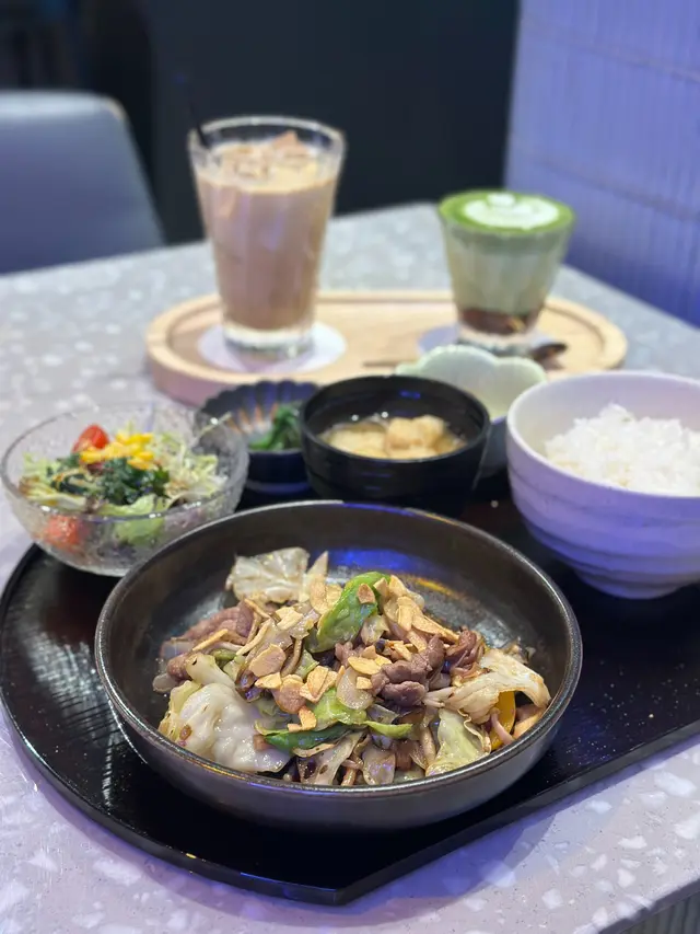 和風炒牛肉雜菜定食