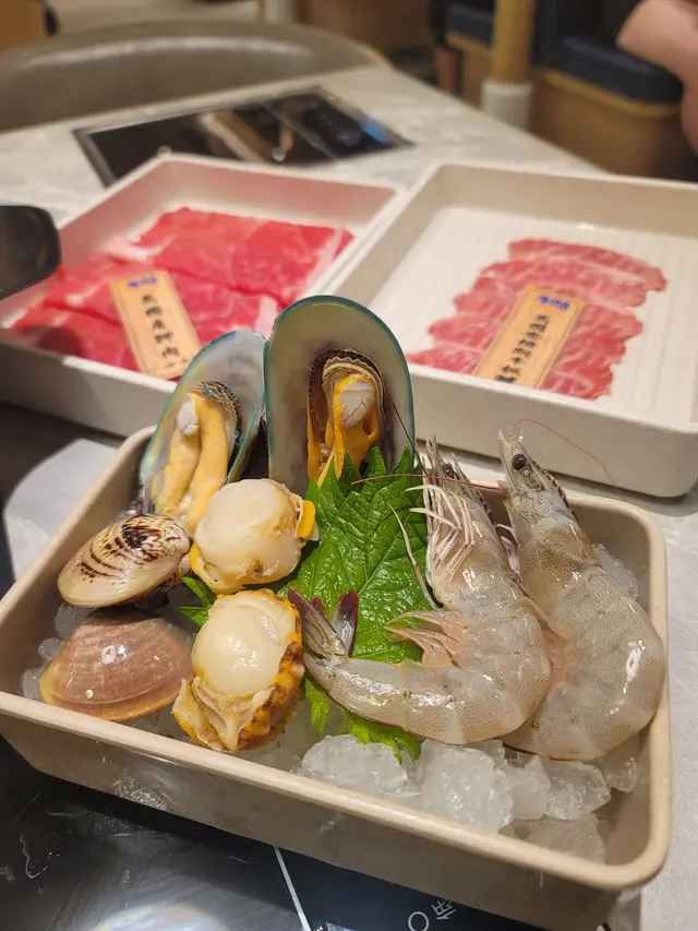 沙白、青口、海蝦、帆立貝