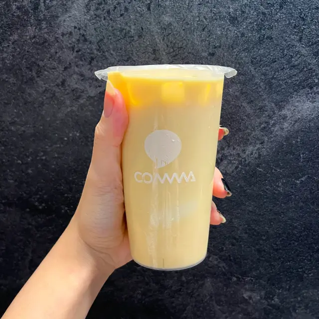 茉香鮮奶綠+手工荳花 