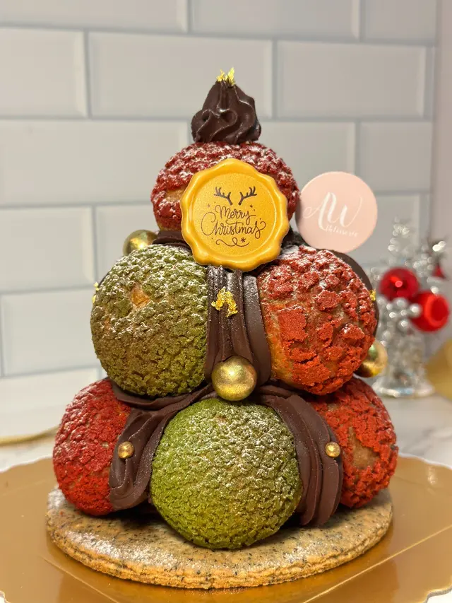 聖誕樹泡芙蛋糕