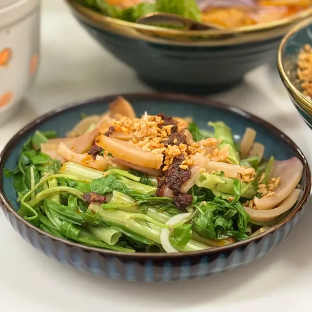 秘醬玻璃魷魚通菜