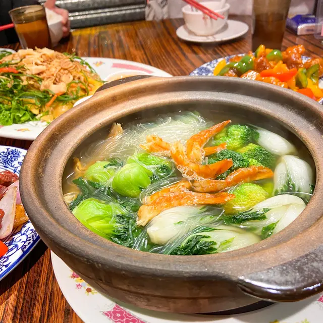 高湯蝦乾粉絲雜菜煲