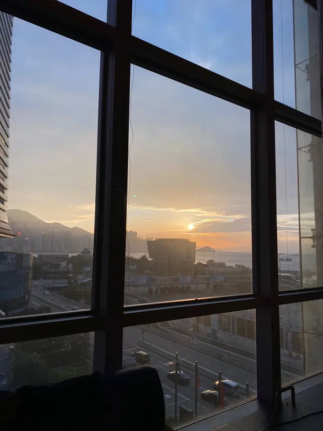 可以睇到日落好靚