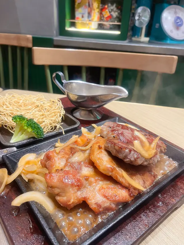 永年雜扒餐(配炸麵）1人餐 