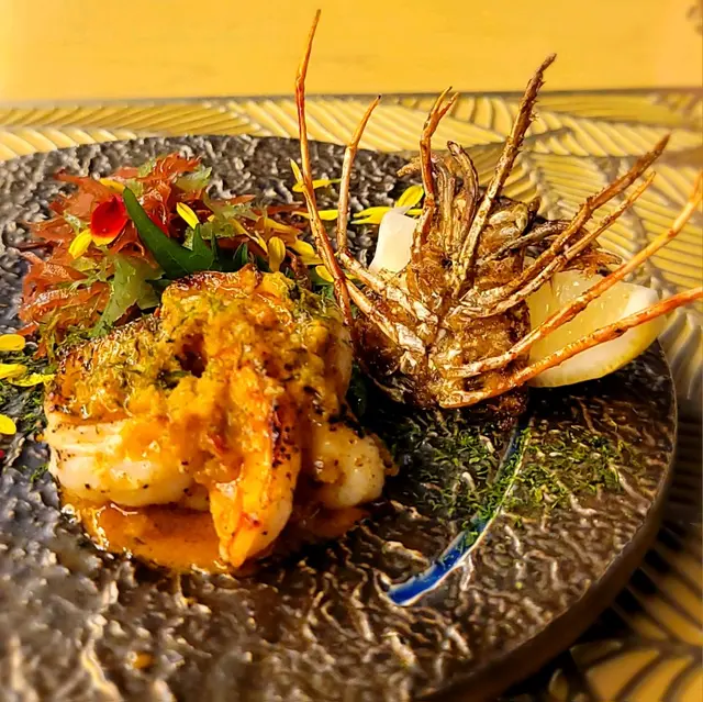 野生大虎蝦配蝦頭膏