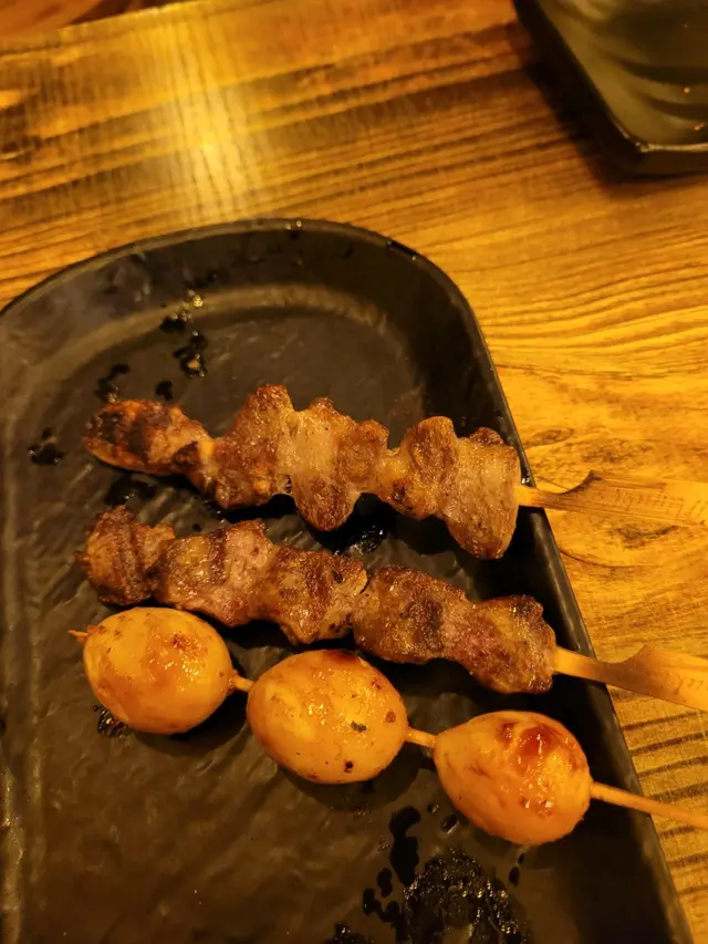 鵪鶉蛋串,鹽燒雞心,鹽燒雞肝