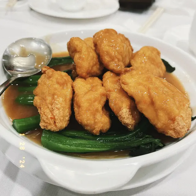 鮑汁琵琶豆腐