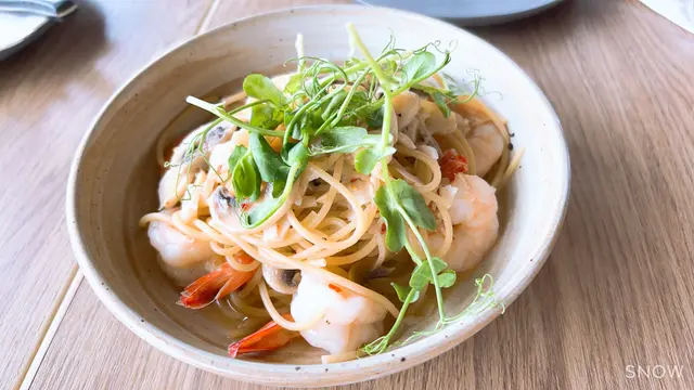 蒜辣虎蝦蘑菇意粉