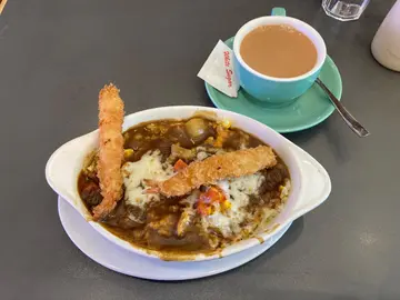 炸蝦日式咖哩芝士焗飯