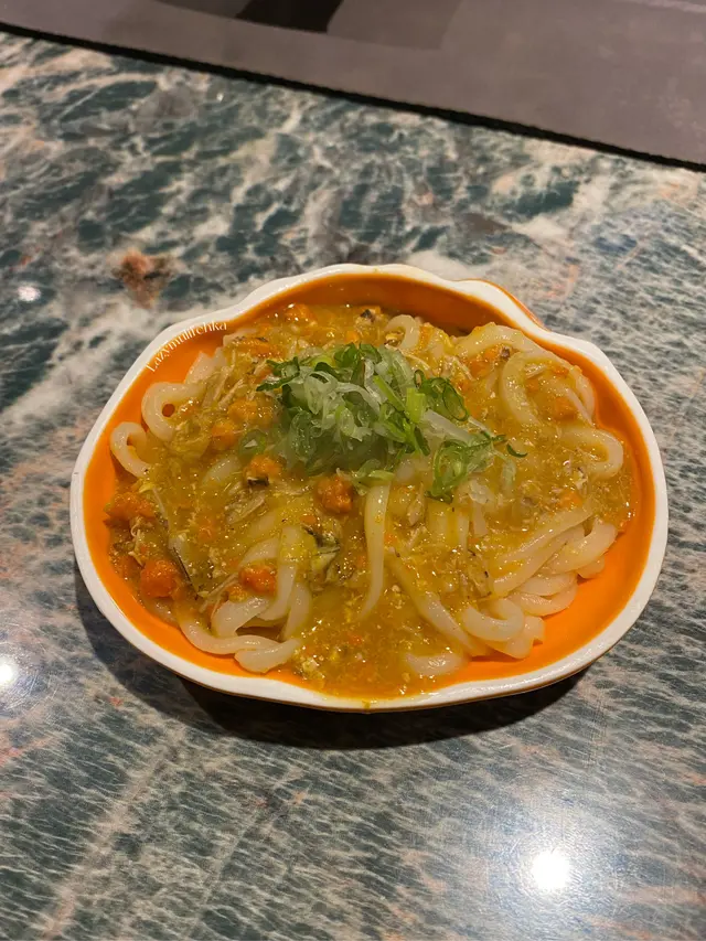 鮮拆蟹粉蟹黃蟹肉拌稻庭烏冬