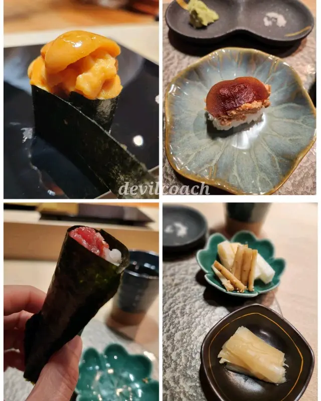 13.馬糞海膽 14.安康魚肝 15. 吞拿魚卷