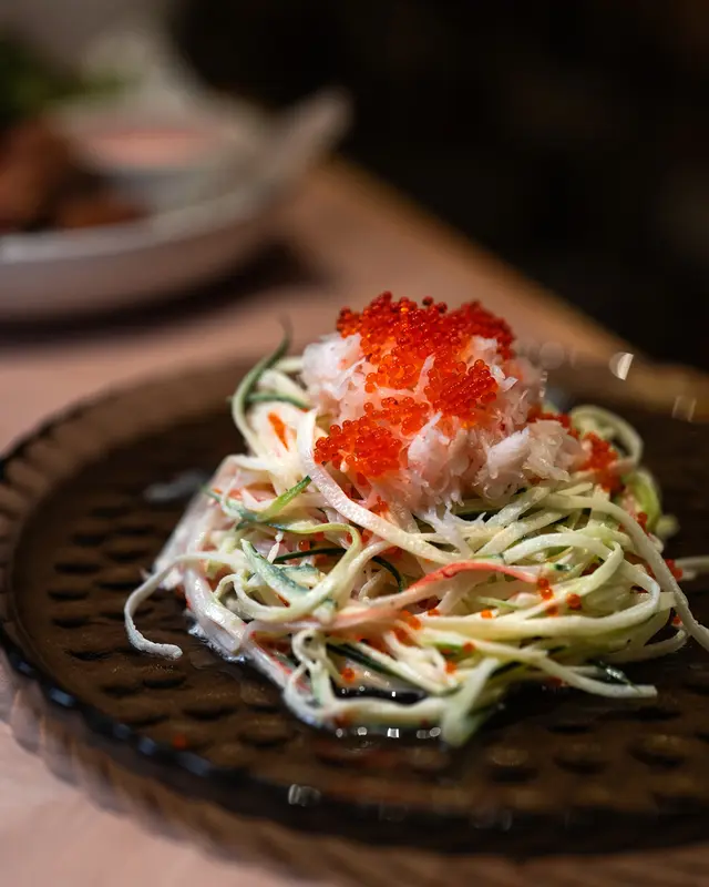 松葉蟹肉蟹籽沙律