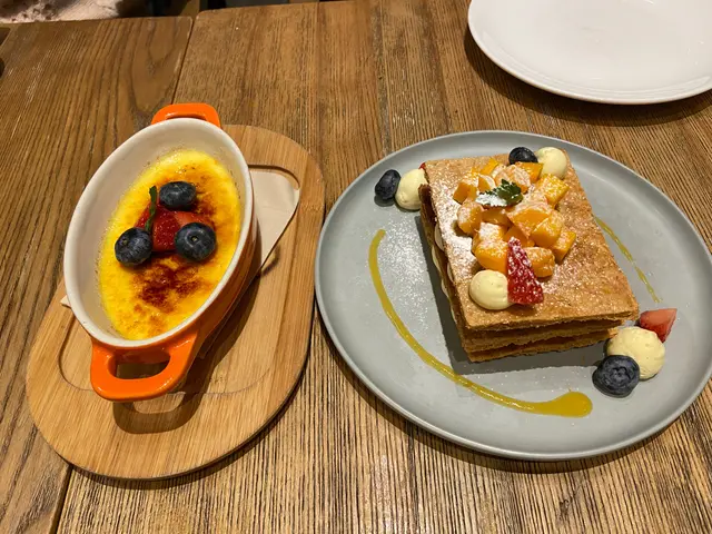 法式焦糖燉蛋 & 芒果拿破崙