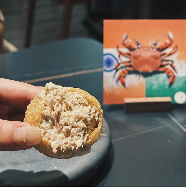 Crab “Pani Puri”