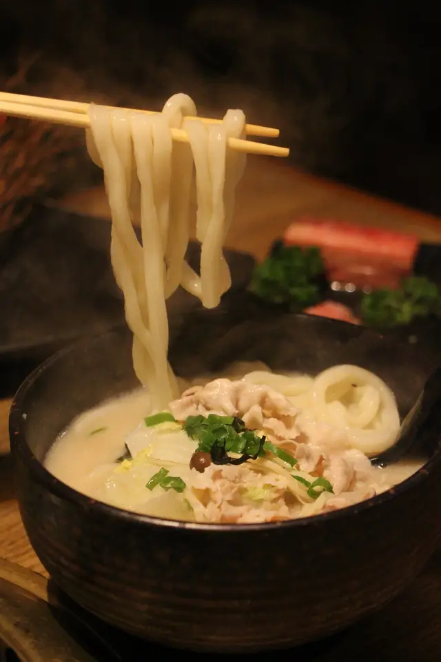 豚肉野菜湯烏東