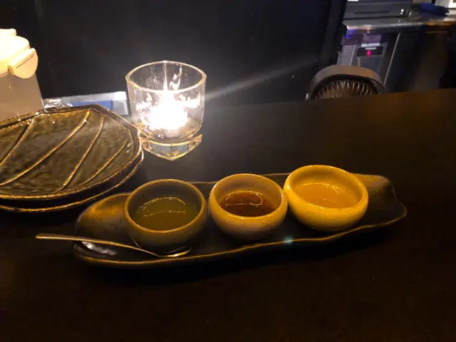 有三款串燒醬汁,真的很用心!